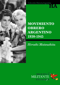 Portada Movimiento obrero argentino 1930-1945